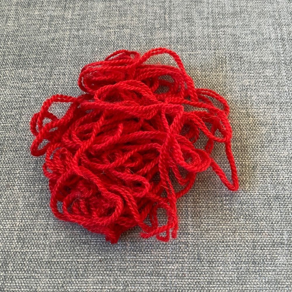Red Needlepoint Thread Yarn